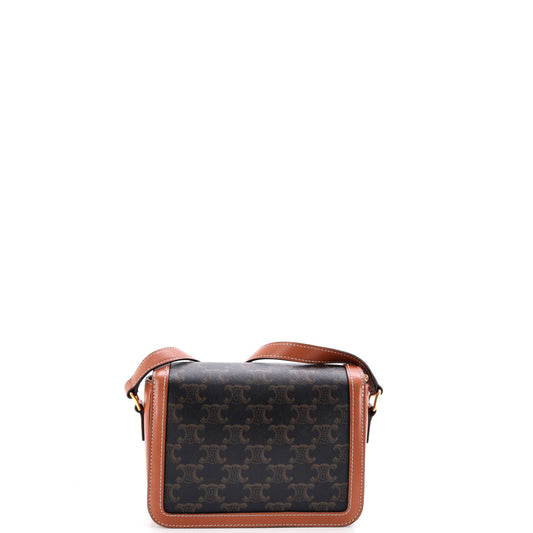 Celine Triomphe shoulder bag in coated canvas, Teen