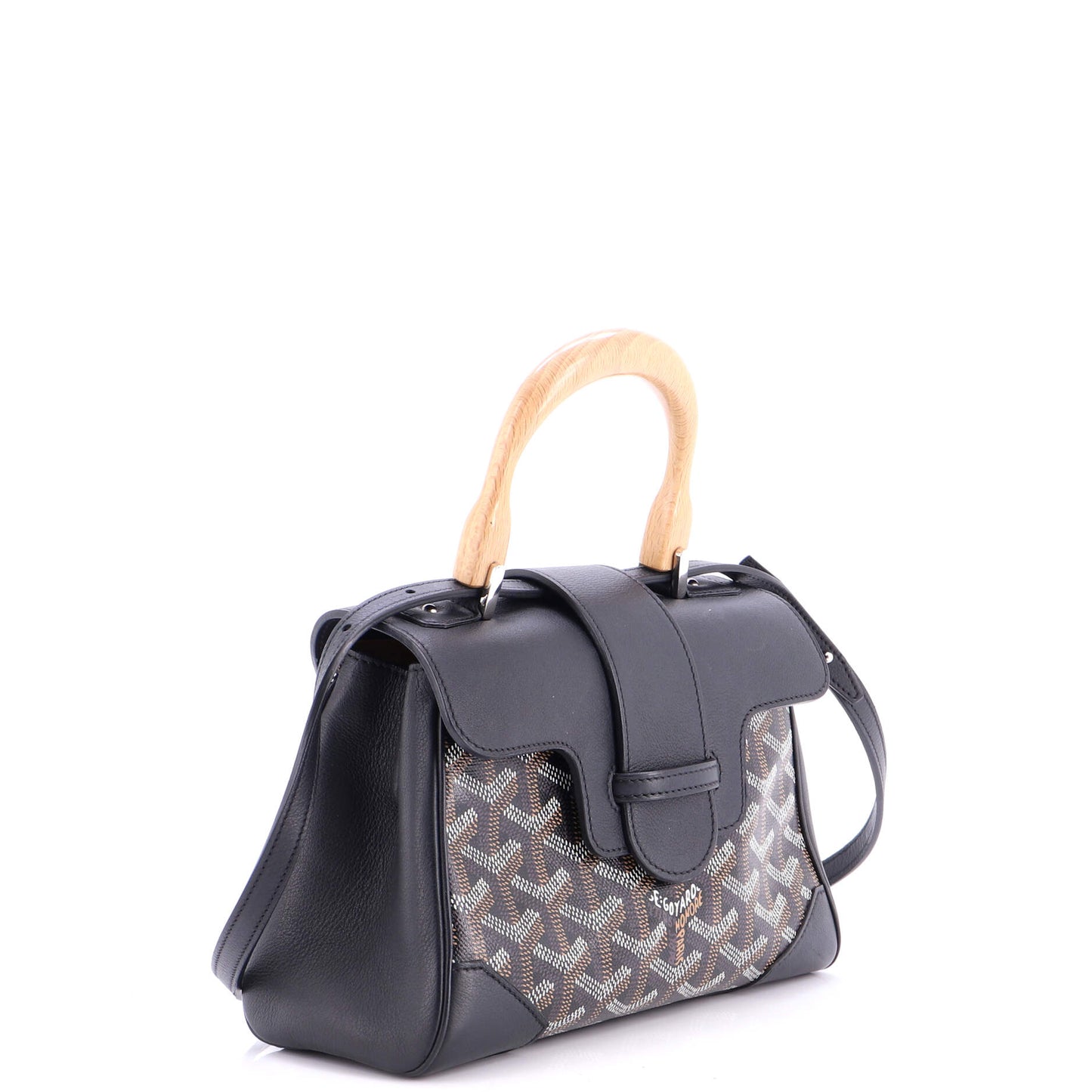 Goyard Saigon top handle bag in coated canvas and leather mini