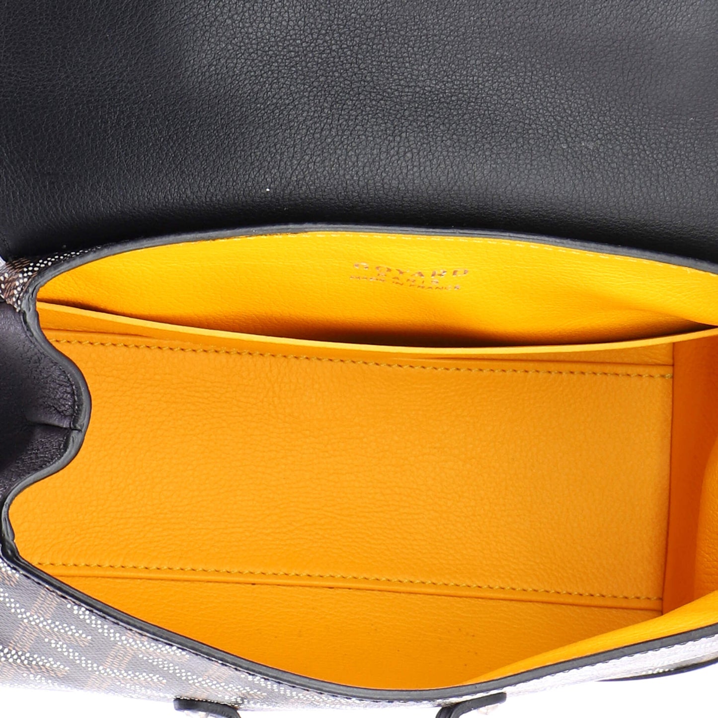 Goyard Saigon top handle bag in coated canvas and leather mini