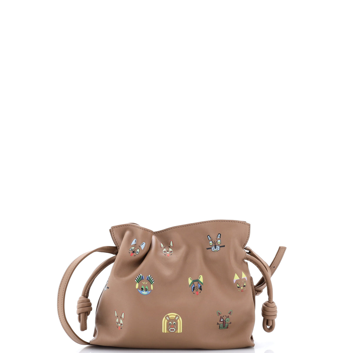 Loewe x Louis Wain Flamenco Cats Knot Clutch Embroidered Leather Mini