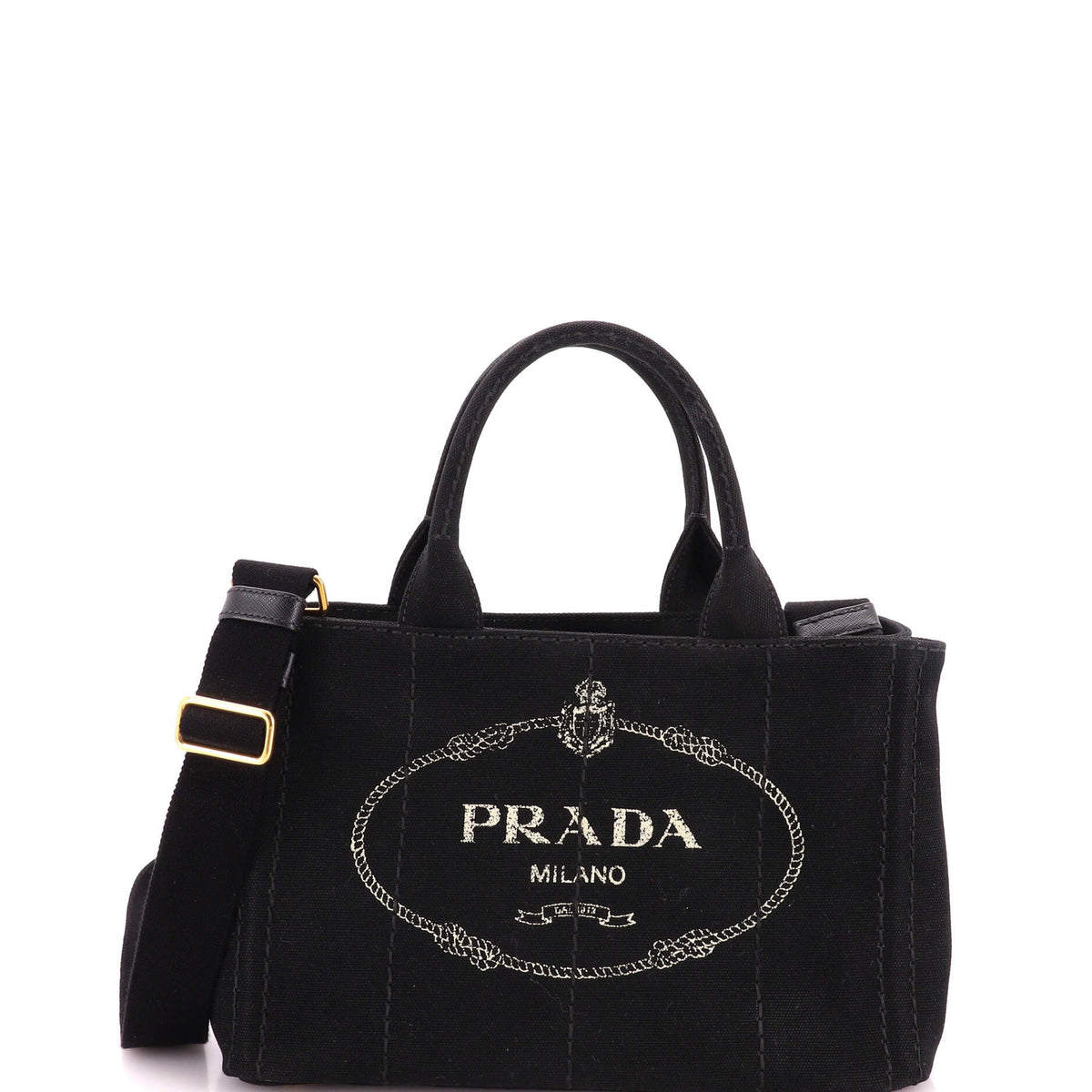 Prada Canapa Convertible Tote Canvas Mini