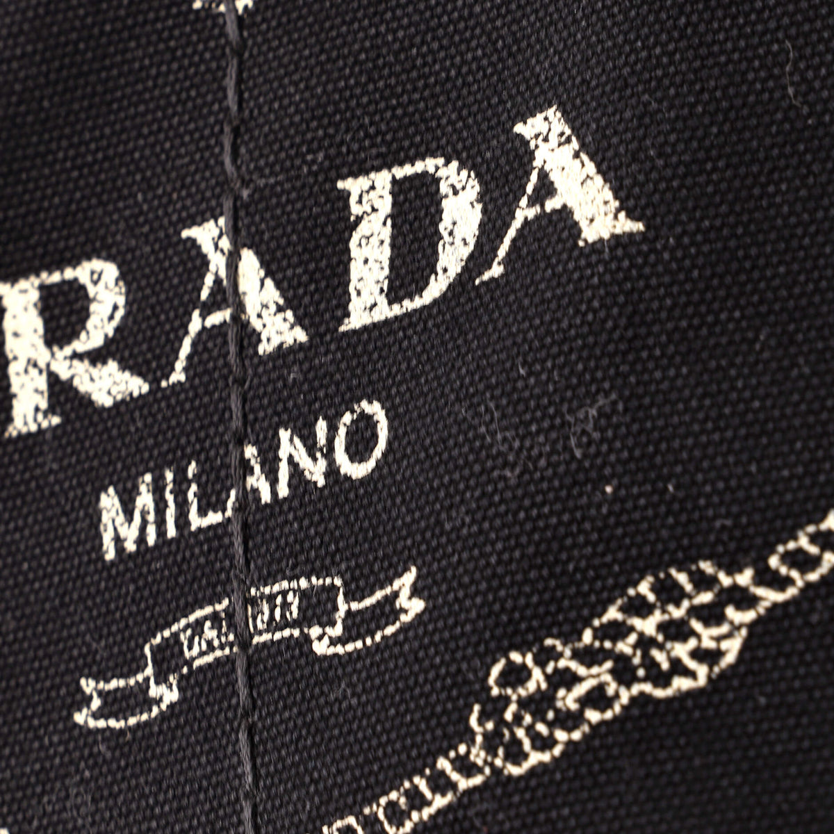 Prada Canapa Convertible Tote Canvas Mini