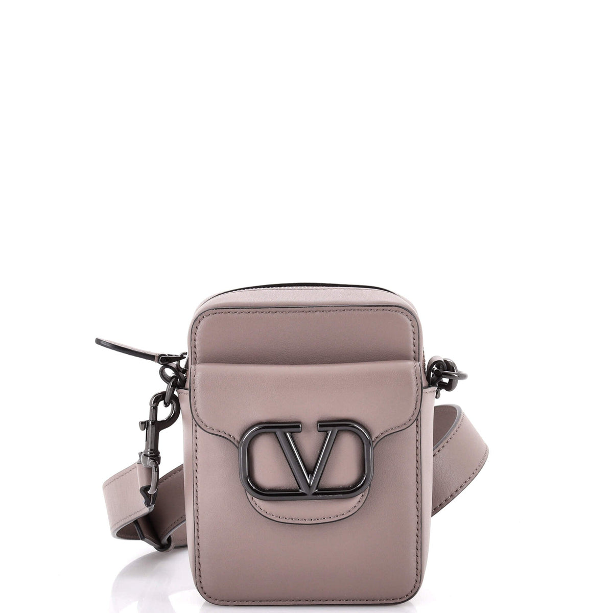Valentino Garavani VLogo Loco Front Pocket Camera Bag Leather Mini