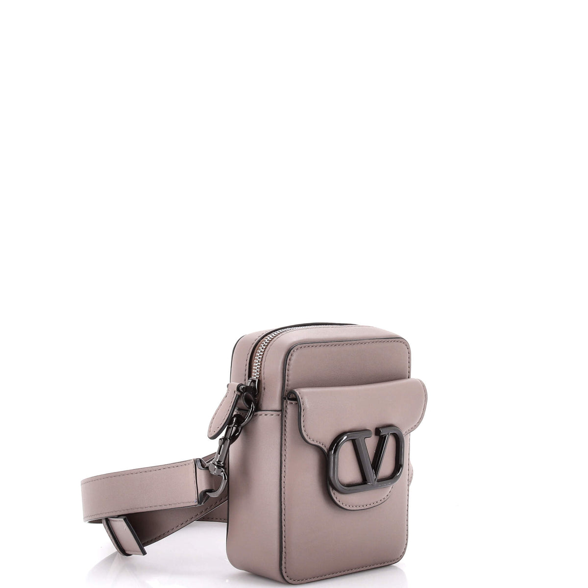 Valentino Garavani VLogo Loco Front Pocket Camera Bag Leather Mini