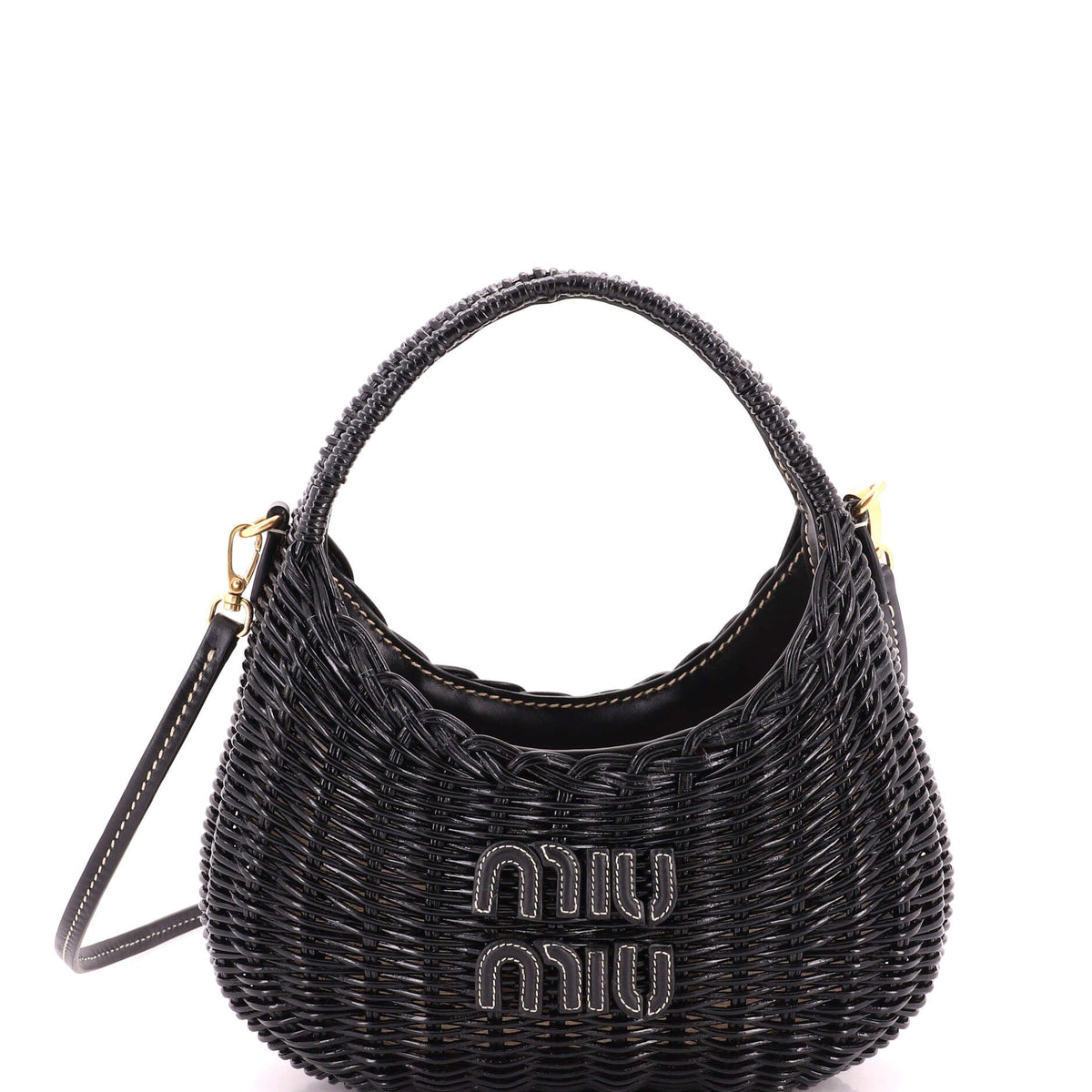 Miu Miu Wander Hobo Wicker Mini