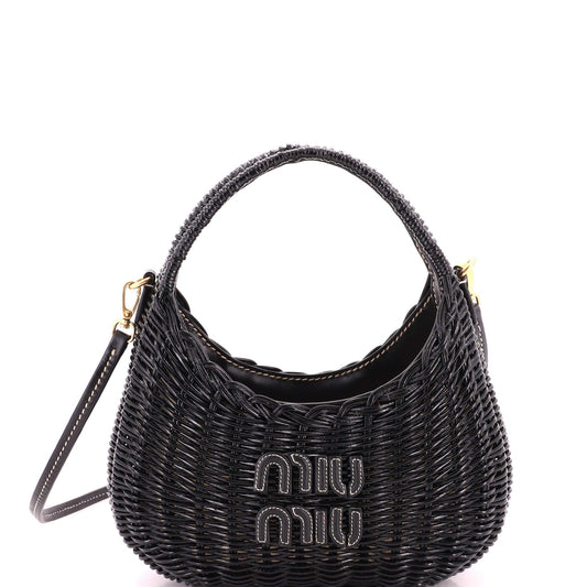Miu Miu Wander Hobo Wicker Mini