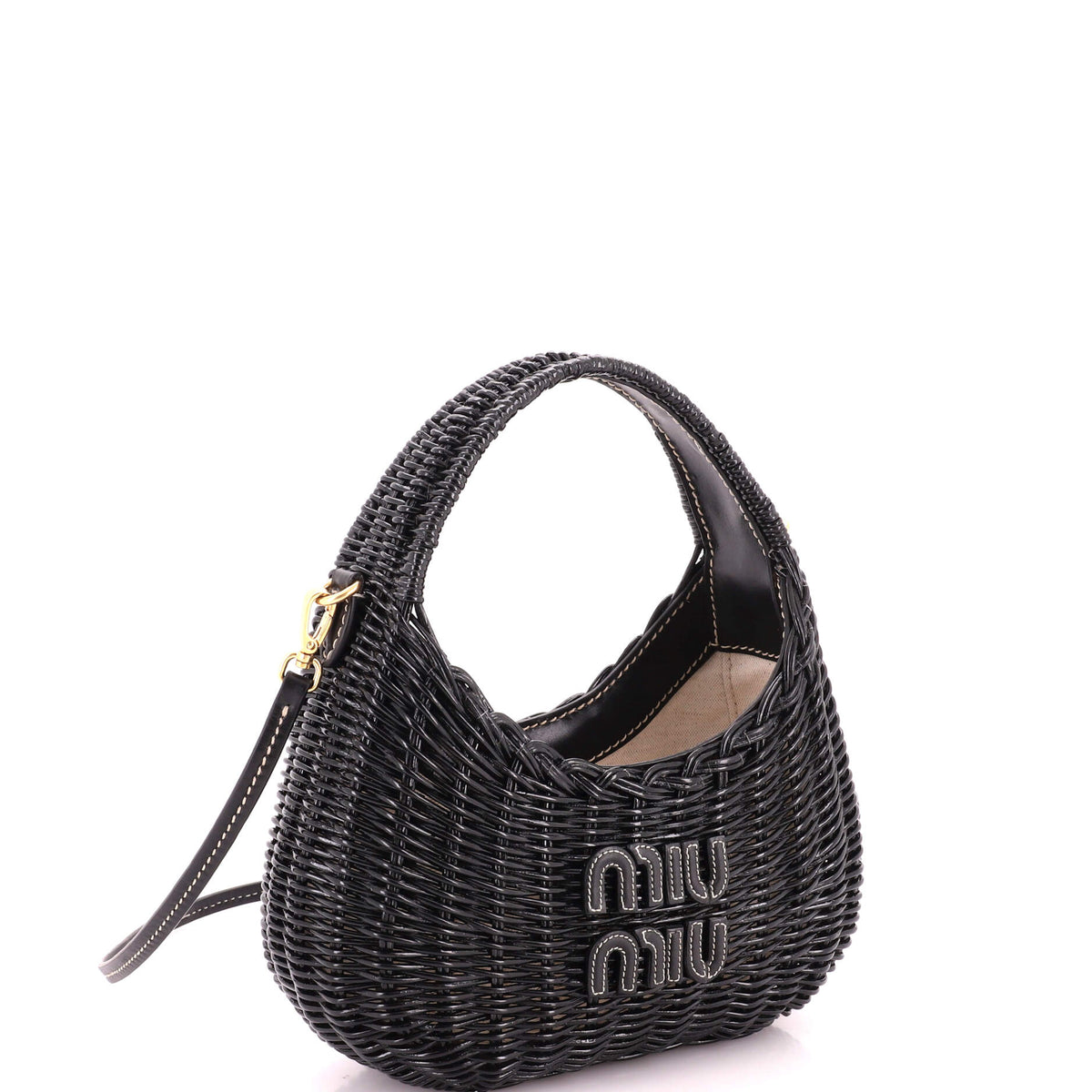 Miu Miu Wander Hobo Wicker Mini