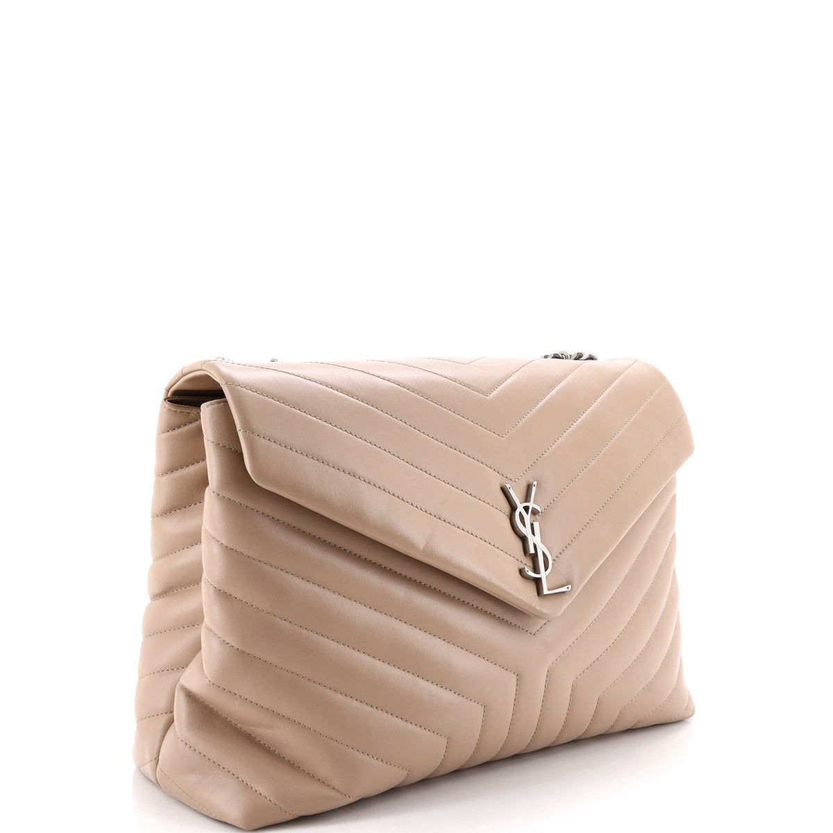 Saint Laurent Loulou Shoulder Bag Matelasse Chevron Leather Large