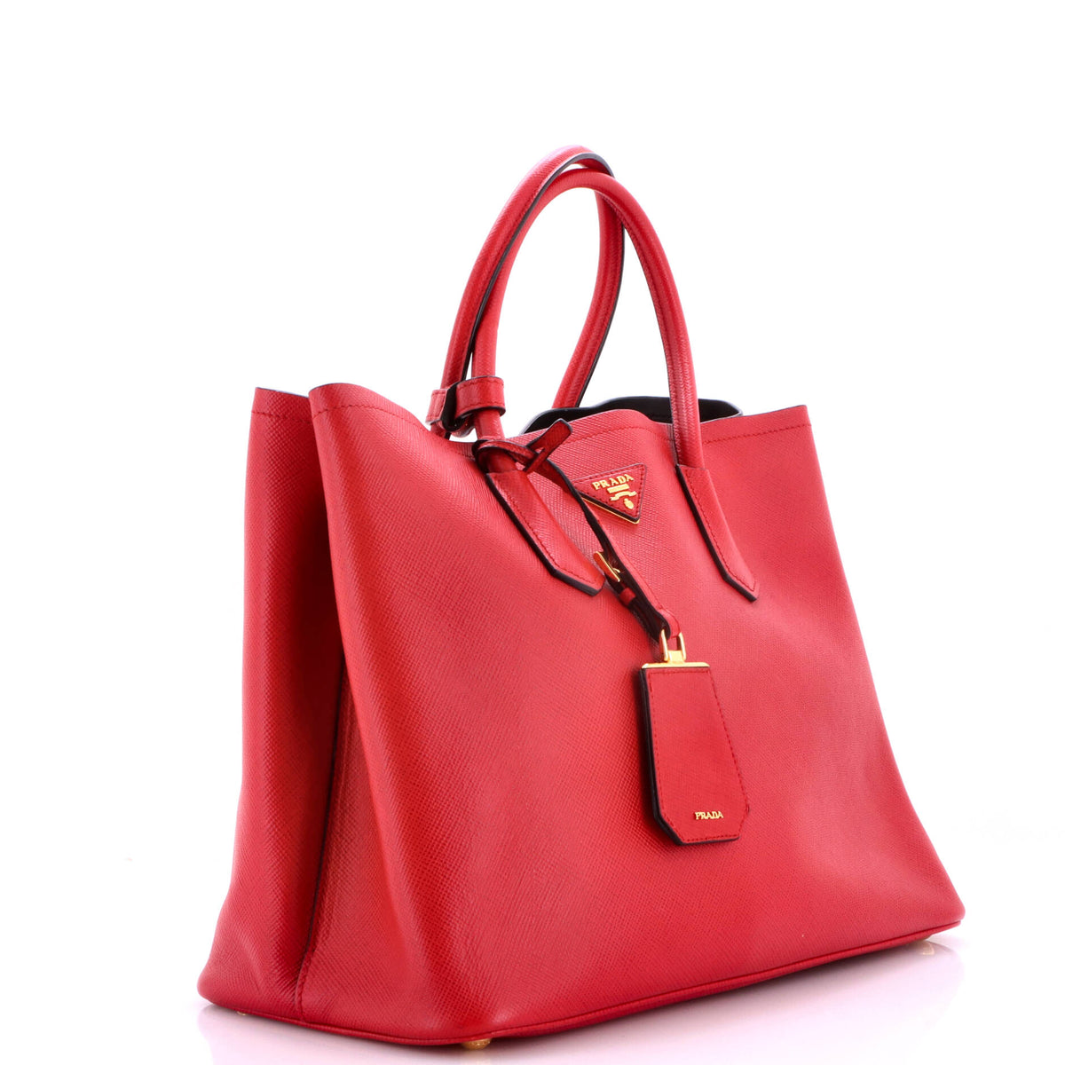 Prada Cuir Double Tote Saffiano Leather Medium