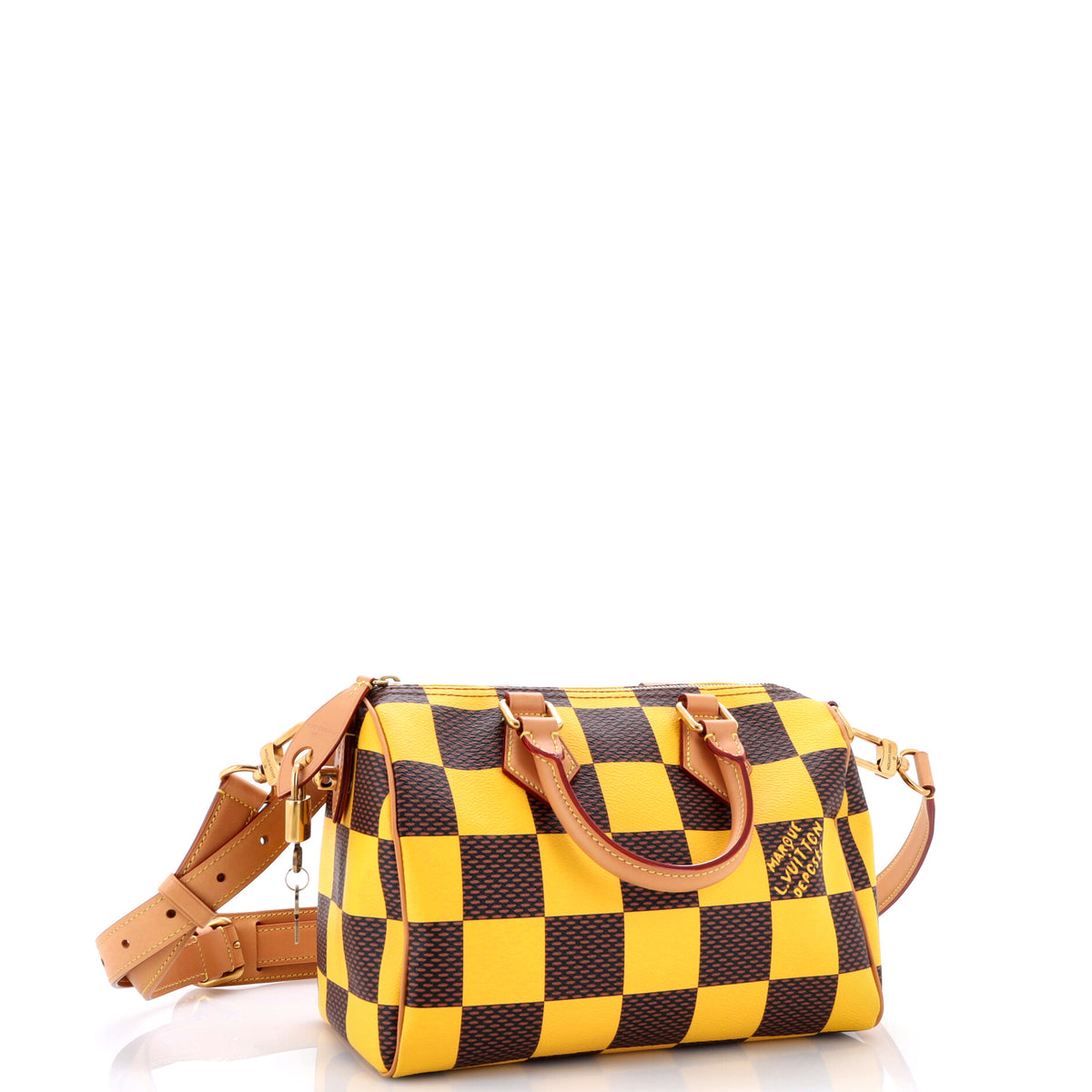 Louis Vuitton Speedy Bandouliere Bag Damier Pop 25