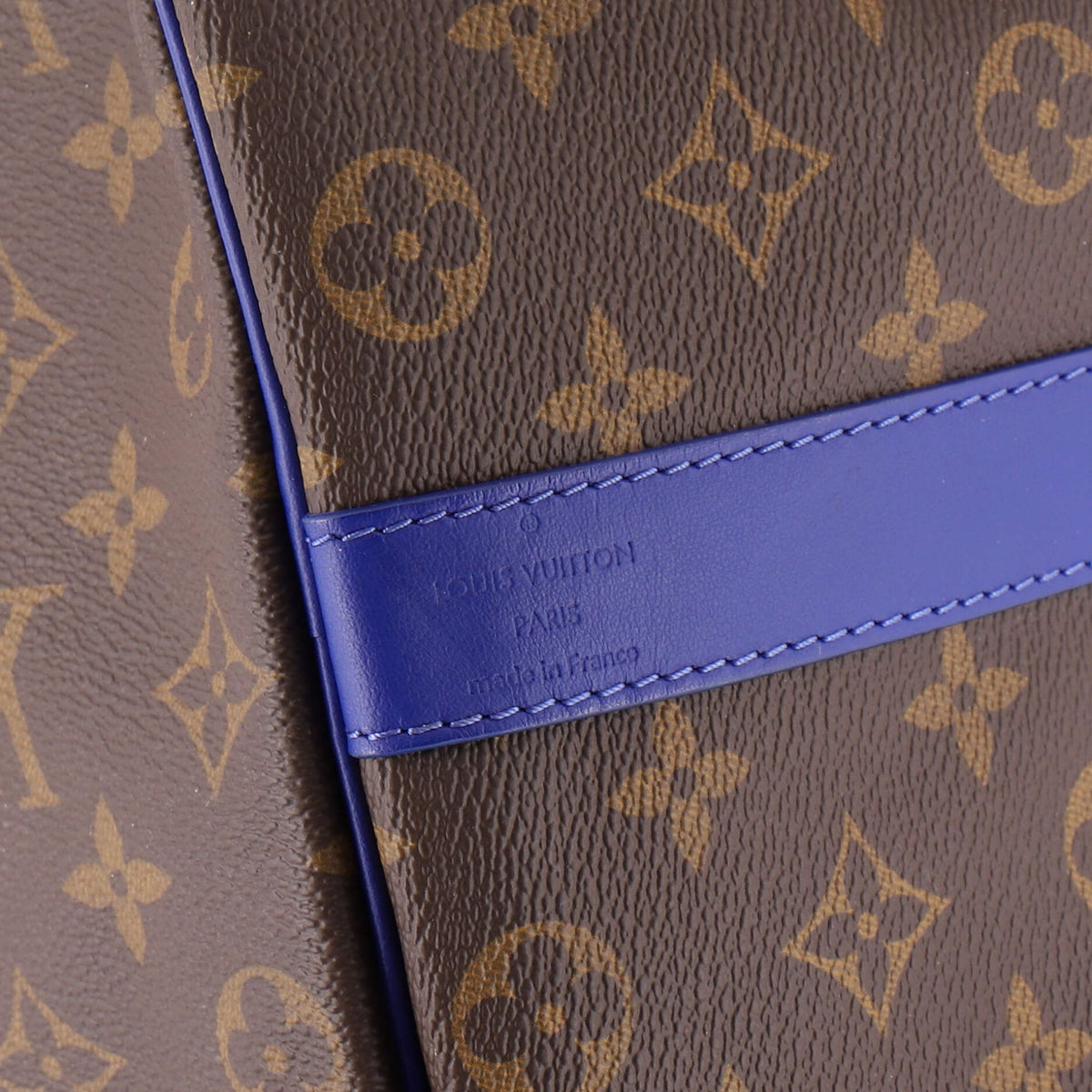 Louis Vuitton Keepall Bandouliere Bag Monogram Canvas with Coquelicot Leather Trim 50