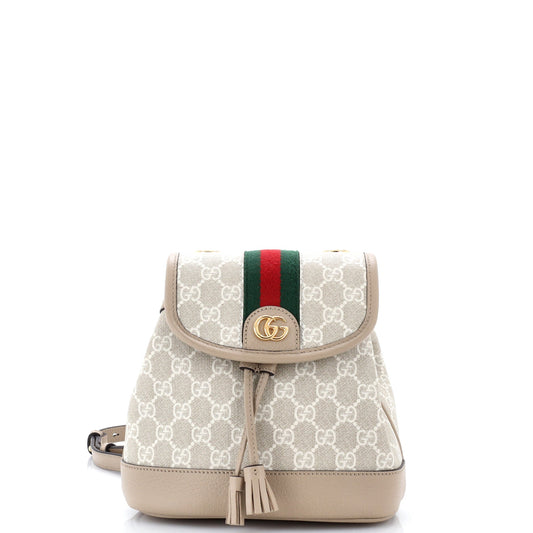 Gucci Ophidia Flap Backpack GG Coated Canvas Mini