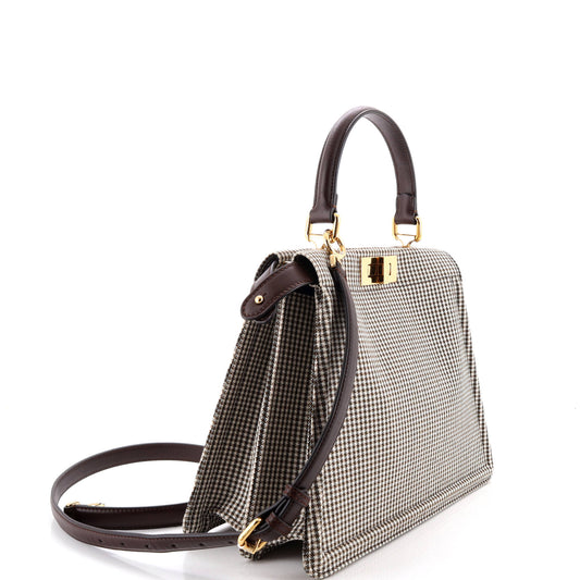 Fendi Peekaboo ISeeU Bag Houndstooth Wool Medium