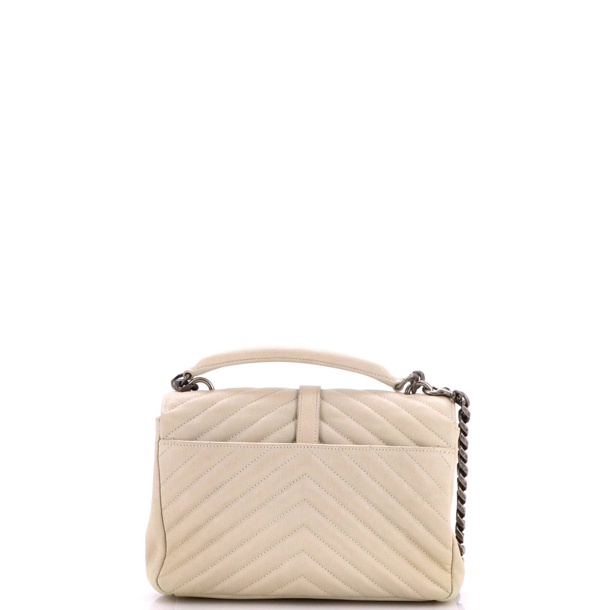 Saint Laurent Classic Monogram College Bag Matelasse Chevron Leather Medium