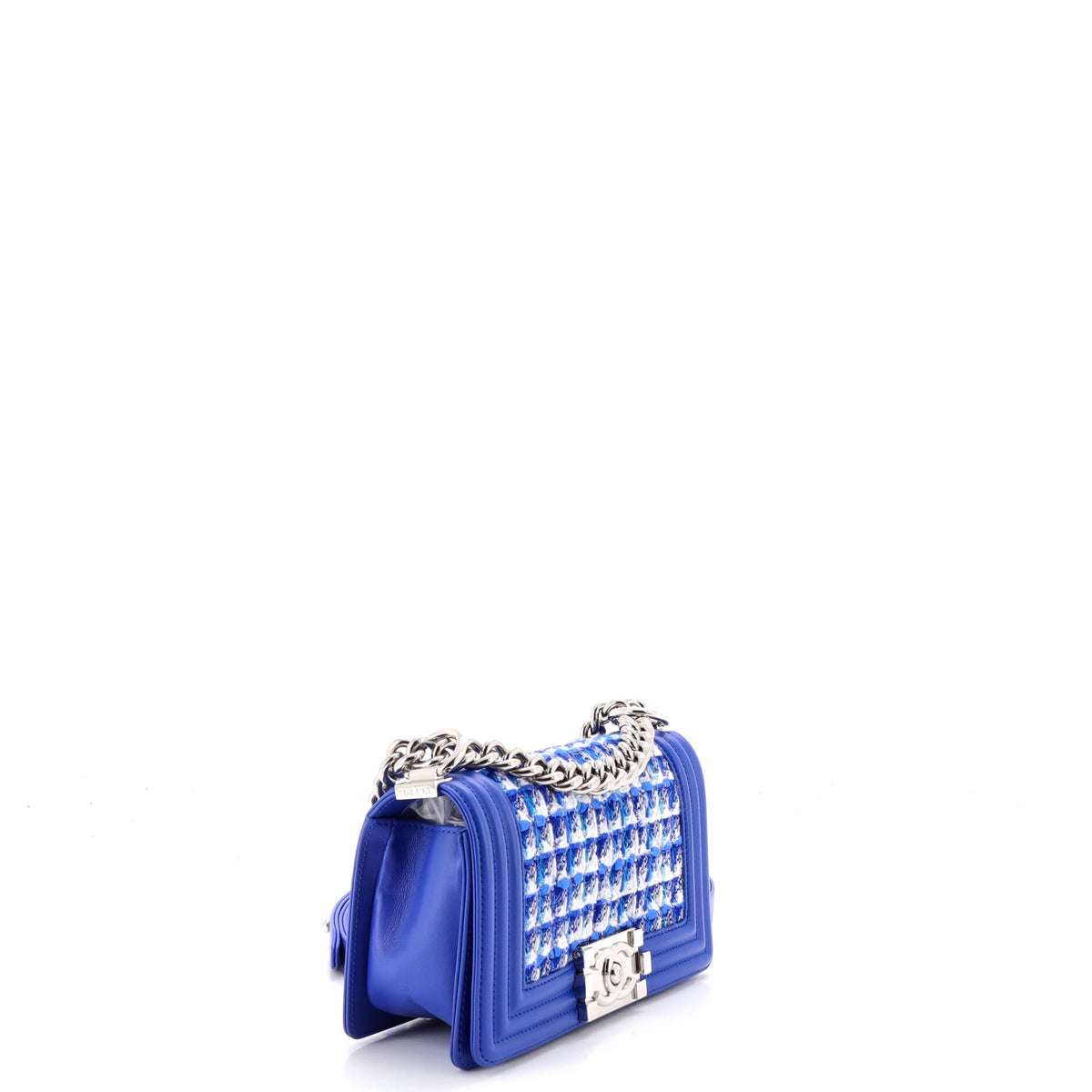 Chanel Boy Flap Bag Quilted Tweed Small