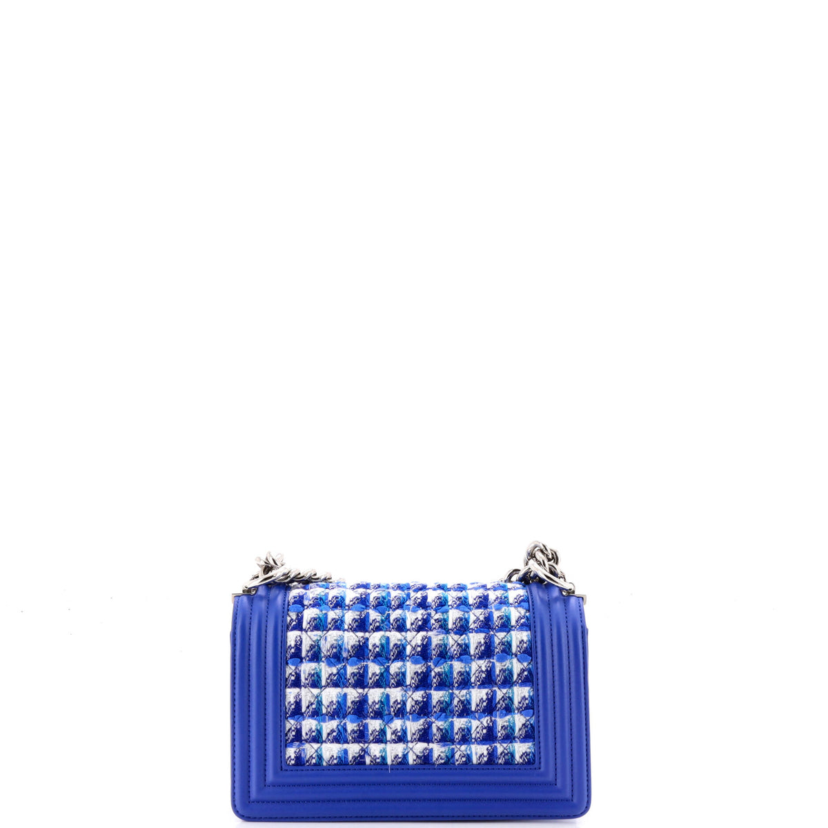 Chanel Boy Flap Bag Quilted Tweed Small