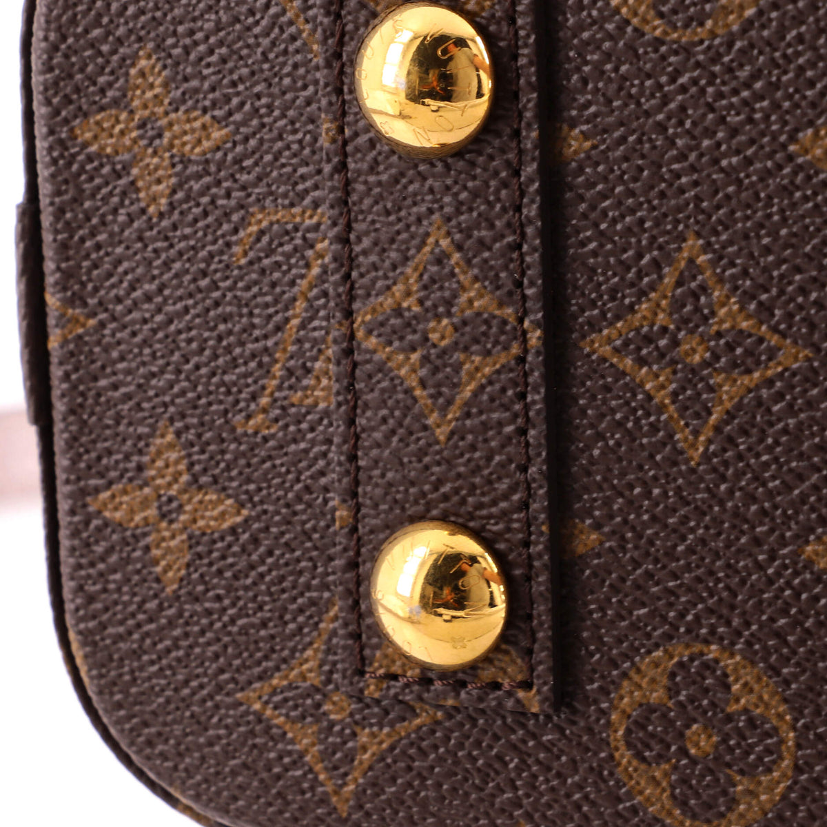 Louis Vuitton Alma Handbag Limited Edition Metallic Monogram Vernis and Monogram Canvas BB