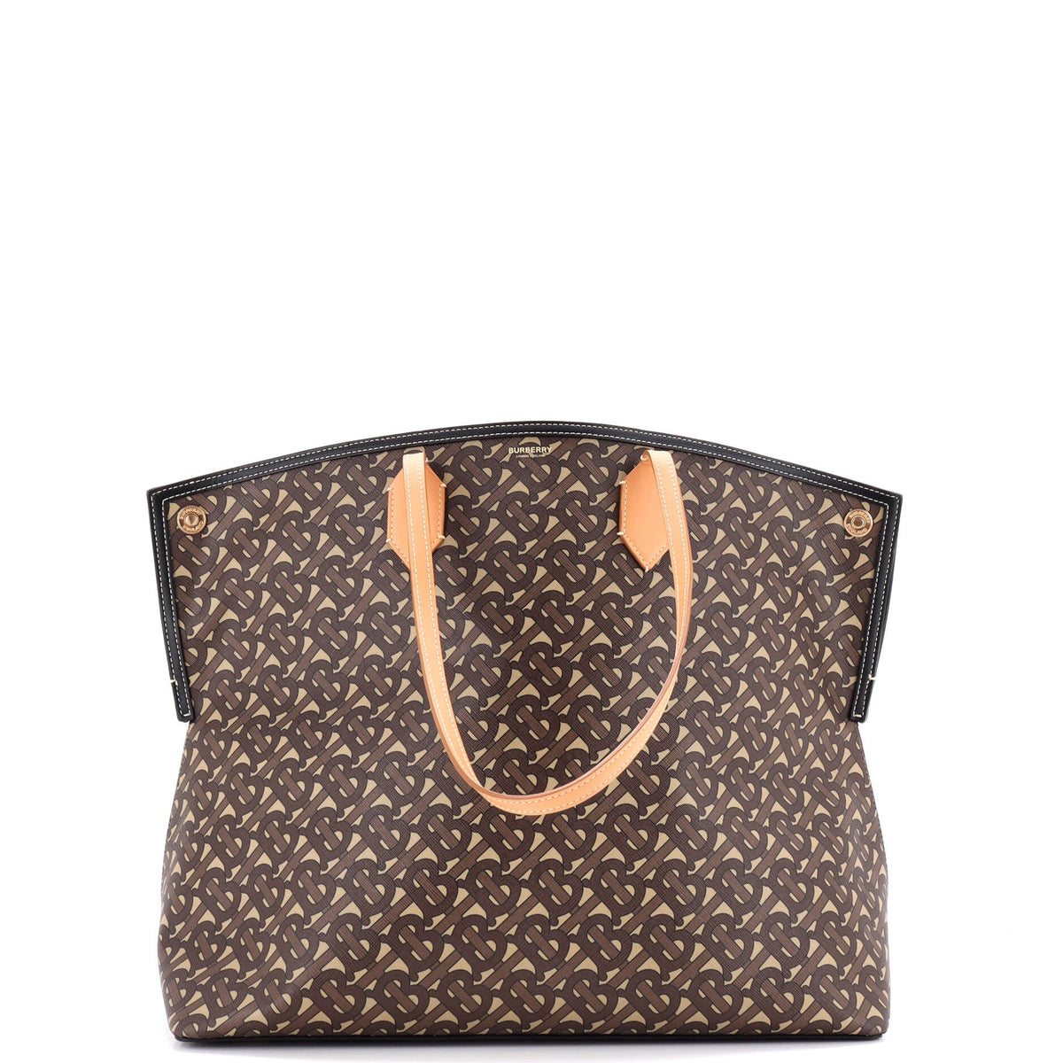 Burberry Society Tote Monogram E-Canvas Large