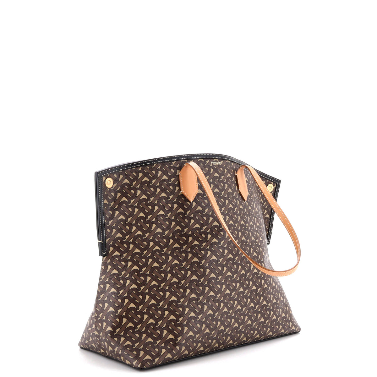 Burberry Society Tote Monogram E-Canvas Large