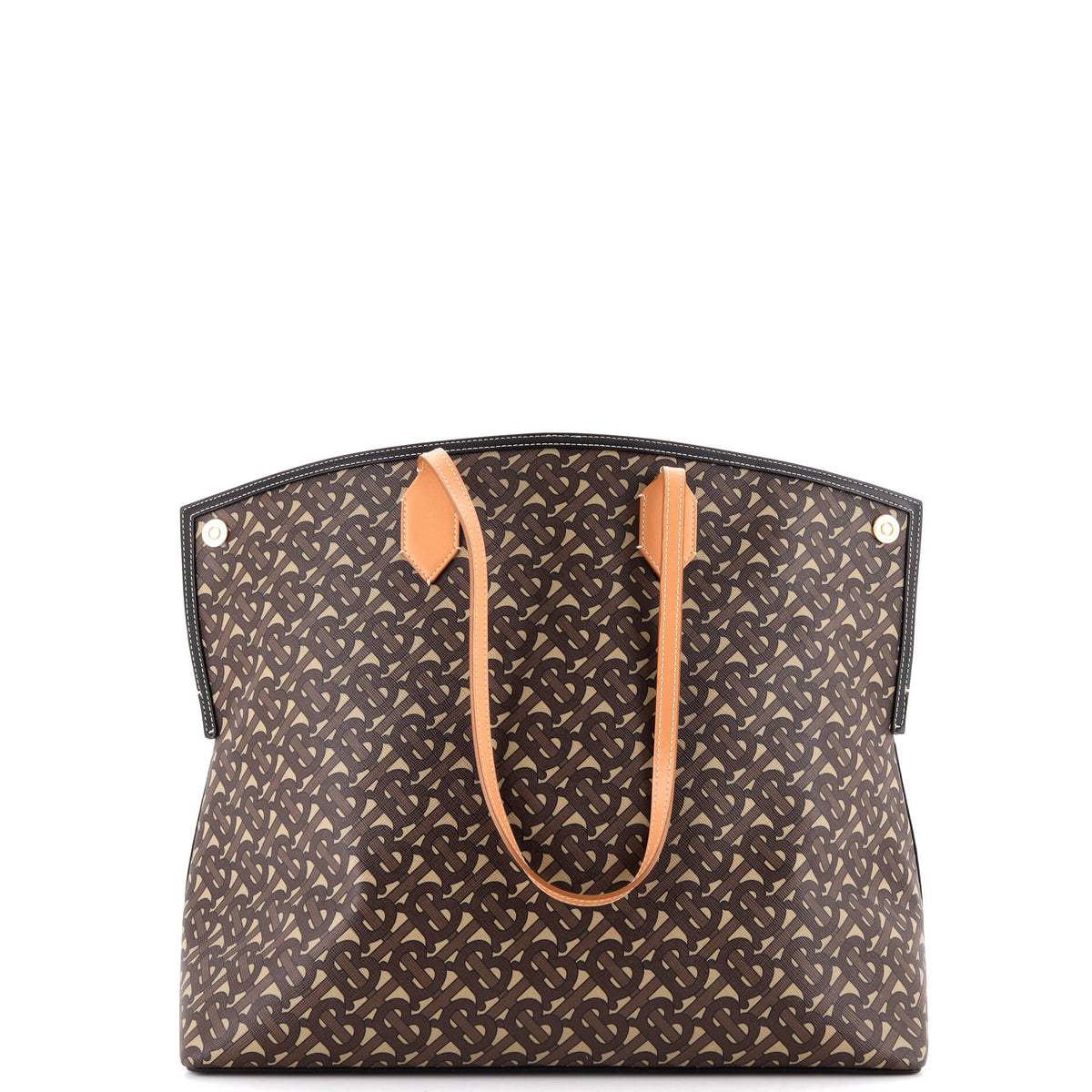 Burberry Society Tote Monogram E-Canvas Large