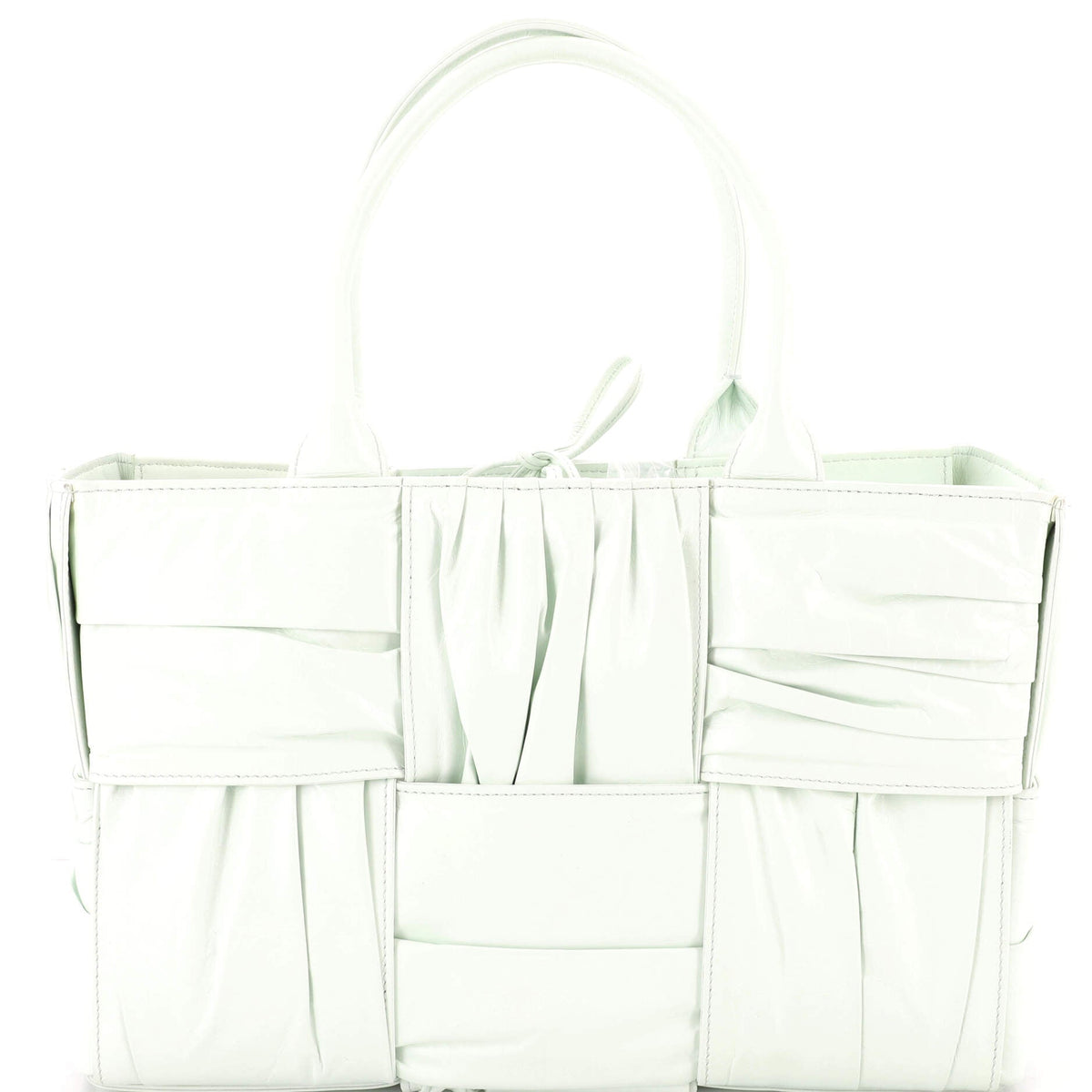 Bottega Veneta Arco Tote Maxi Intrecciato Plisse Leather Small