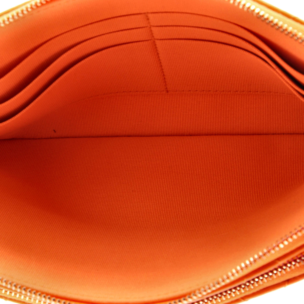Chanel Front Pocket Double Zip Clutch with Chain Quilted Lambskin Small