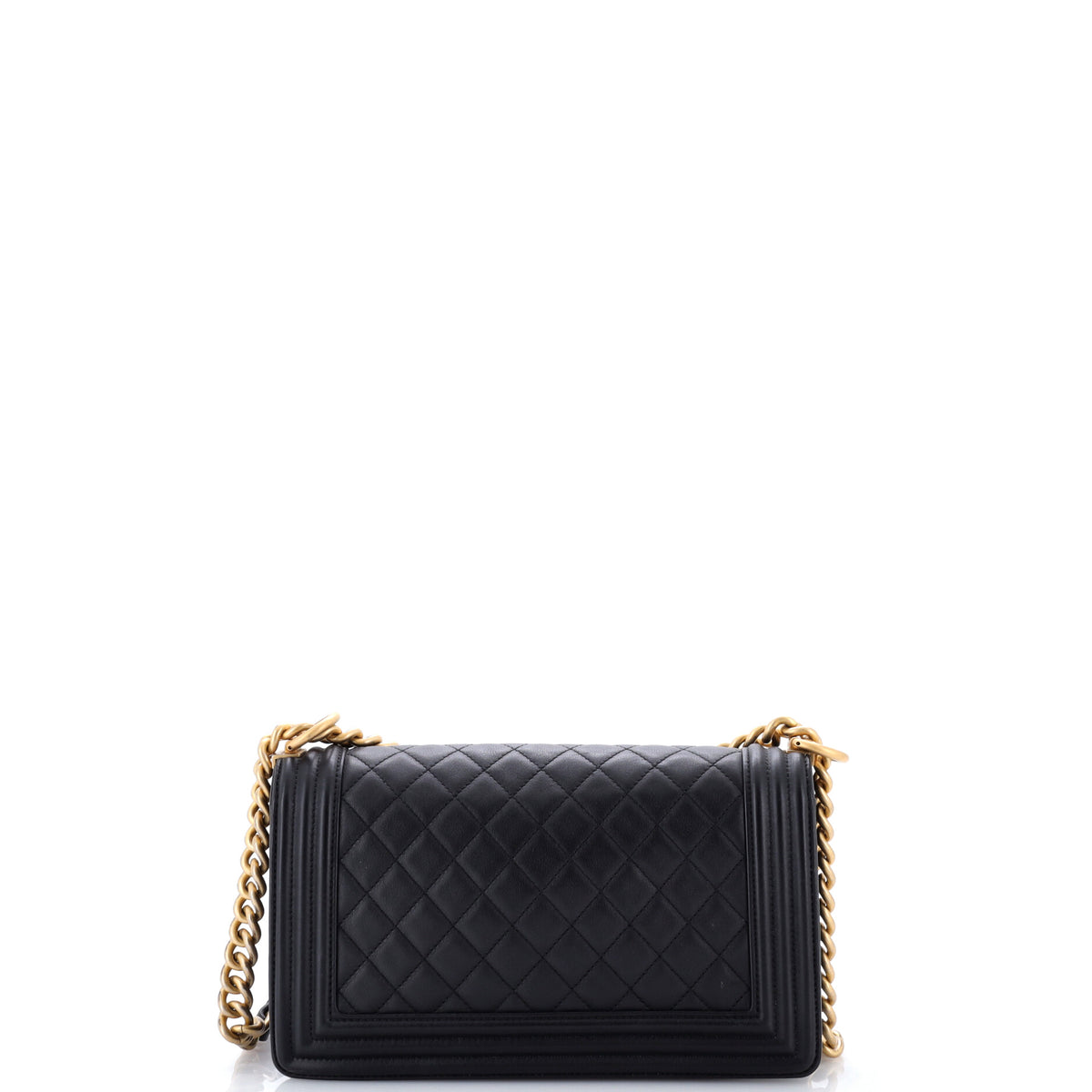 Chanel Boy Flap Bag Quilted Calfskin Old Medium