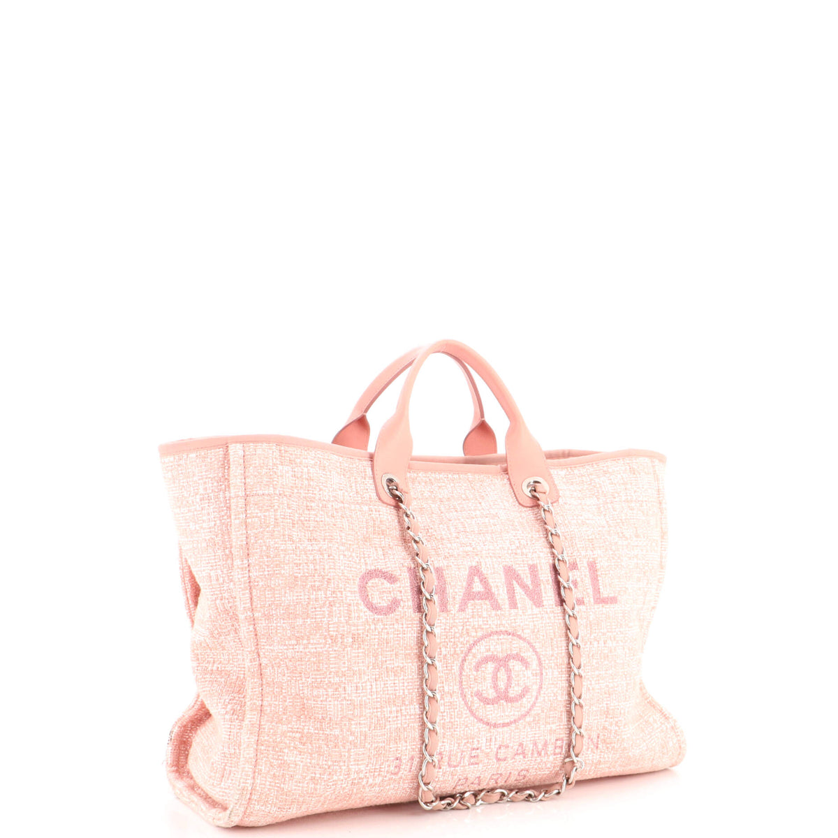 Chanel Deauville Tote Raffia with Glitter Detail Large