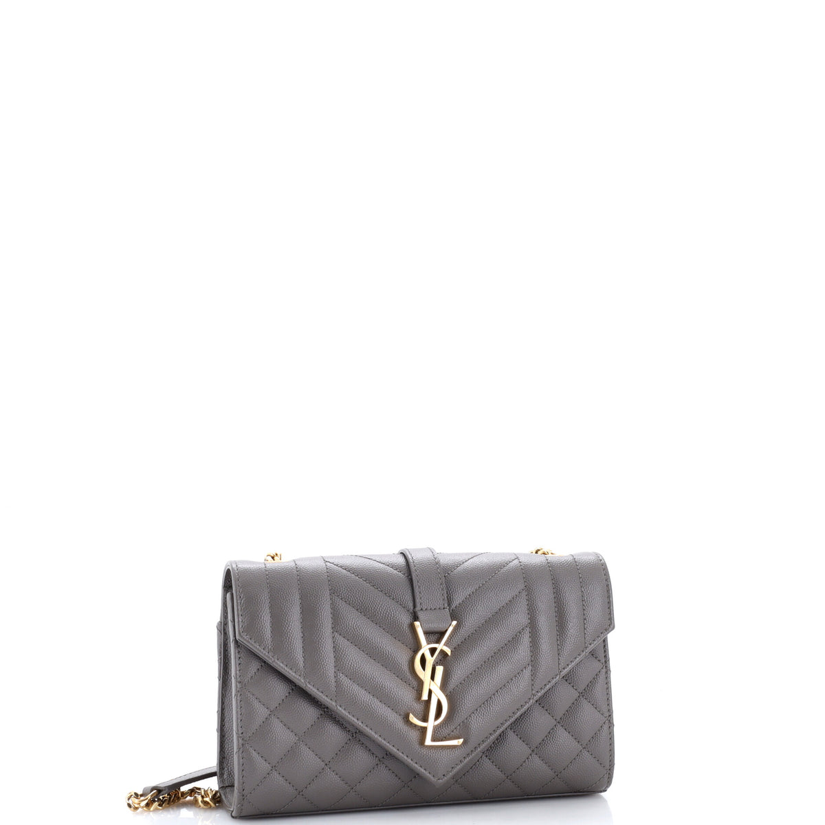 Saint Laurent Classic Monogram Envelope Satchel Mixed Matelasse Leather Small