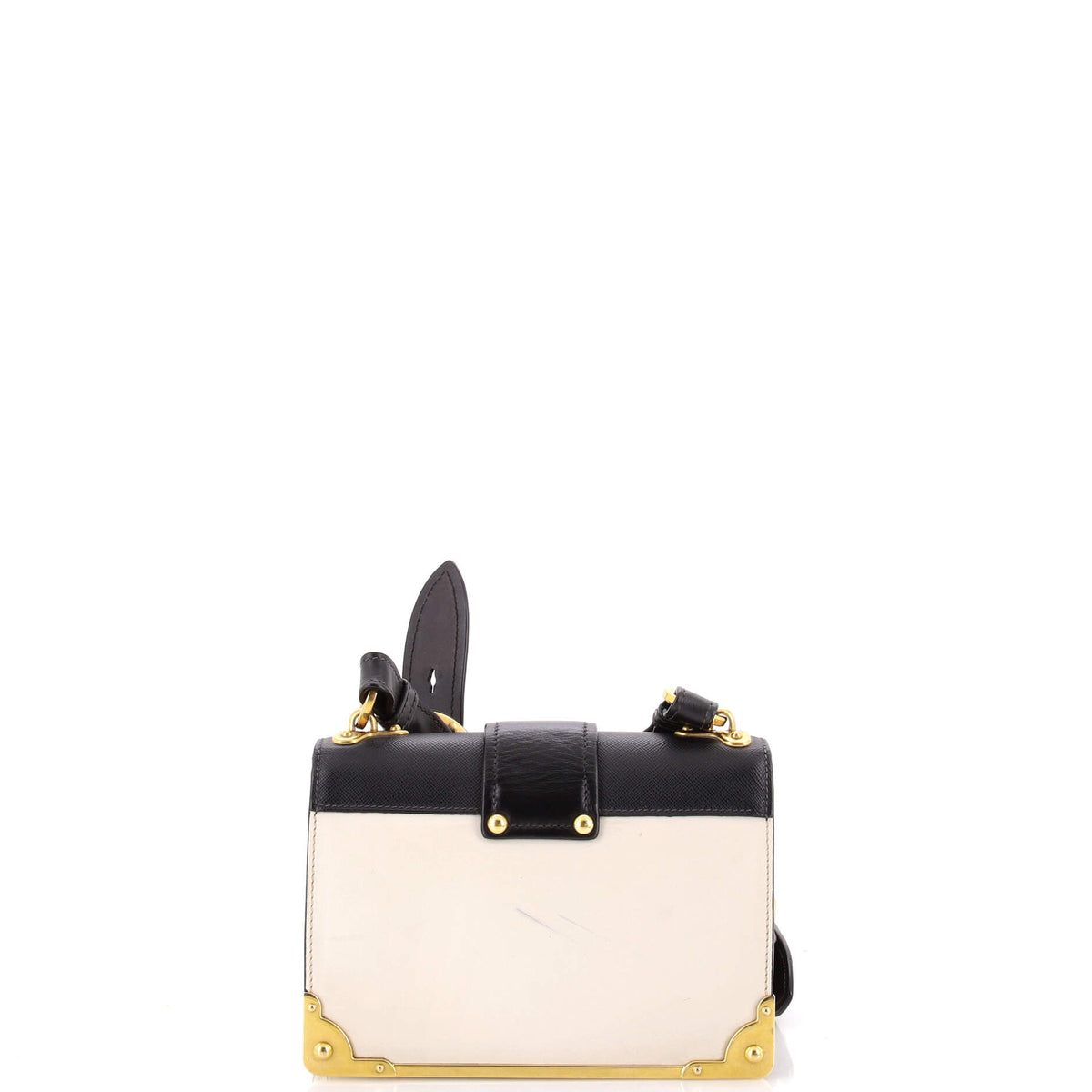 Prada Cahier Crossbody Bag Leather and Saffiano Leather Small