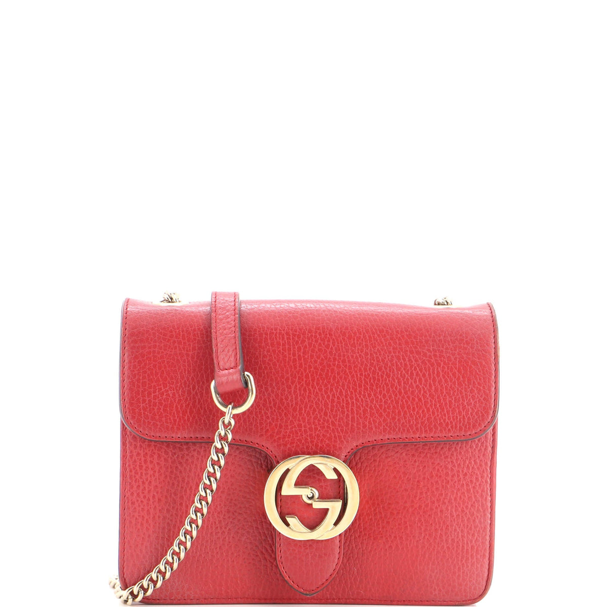 Gucci Interlocking Shoulder Bag Leather Small