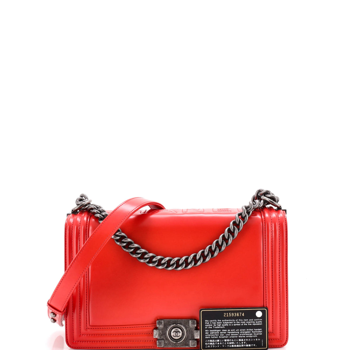 Chanel Reverso Boy Flap Bag Glazed Calfskin New Medium