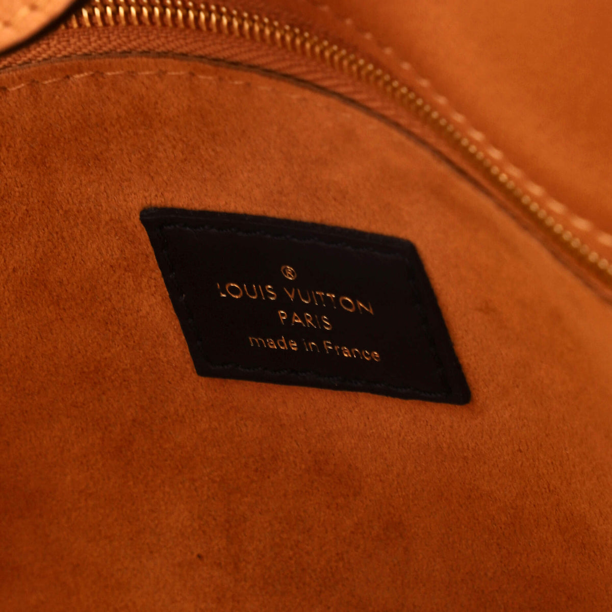 Louis Vuitton On My Side Tote Leather with Monogram Canvas MM