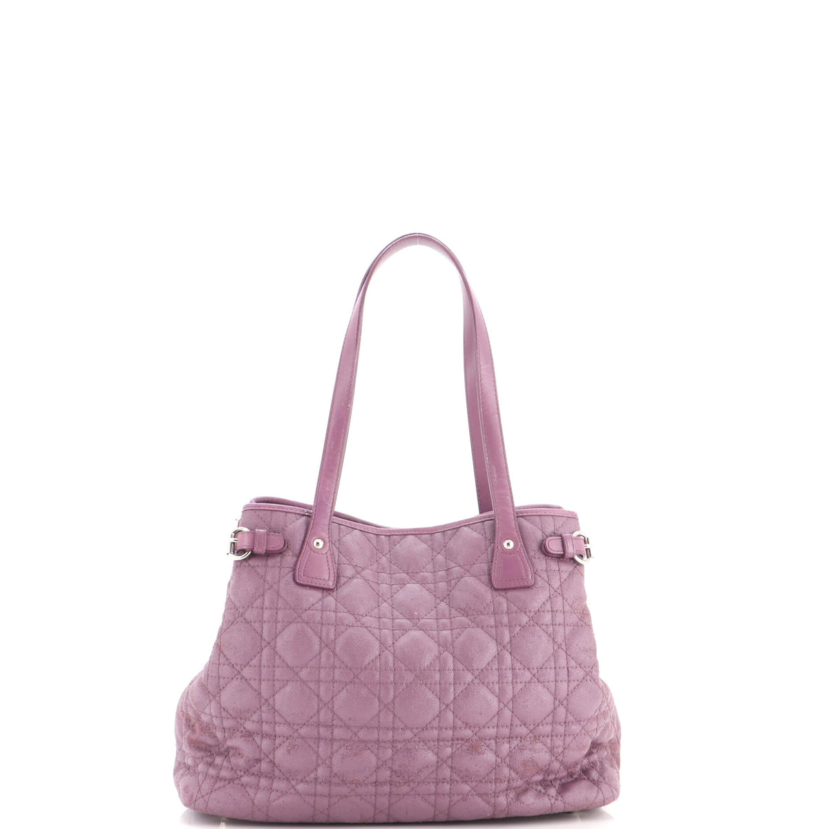 Christian Dior Panarea Tote Cannage Quilt Canvas Small