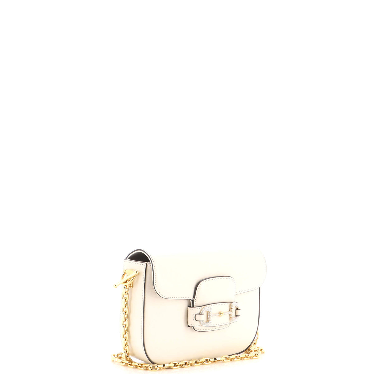 Gucci Horsebit 1955 Chain Shoulder Bag Leather with Crystal Detail Mini