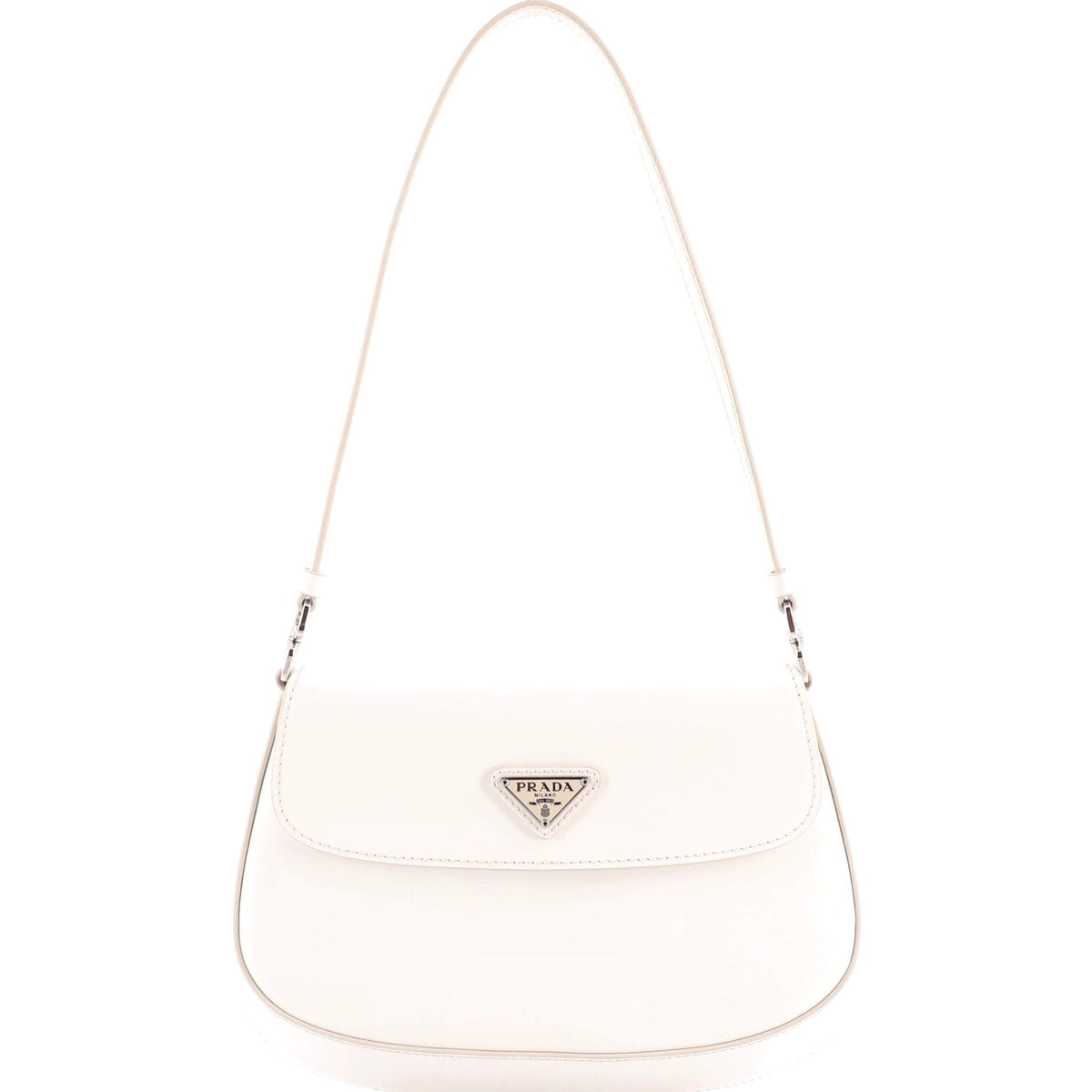 Prada Cleo Flap Shoulder Bag Spazzolato Leather Small