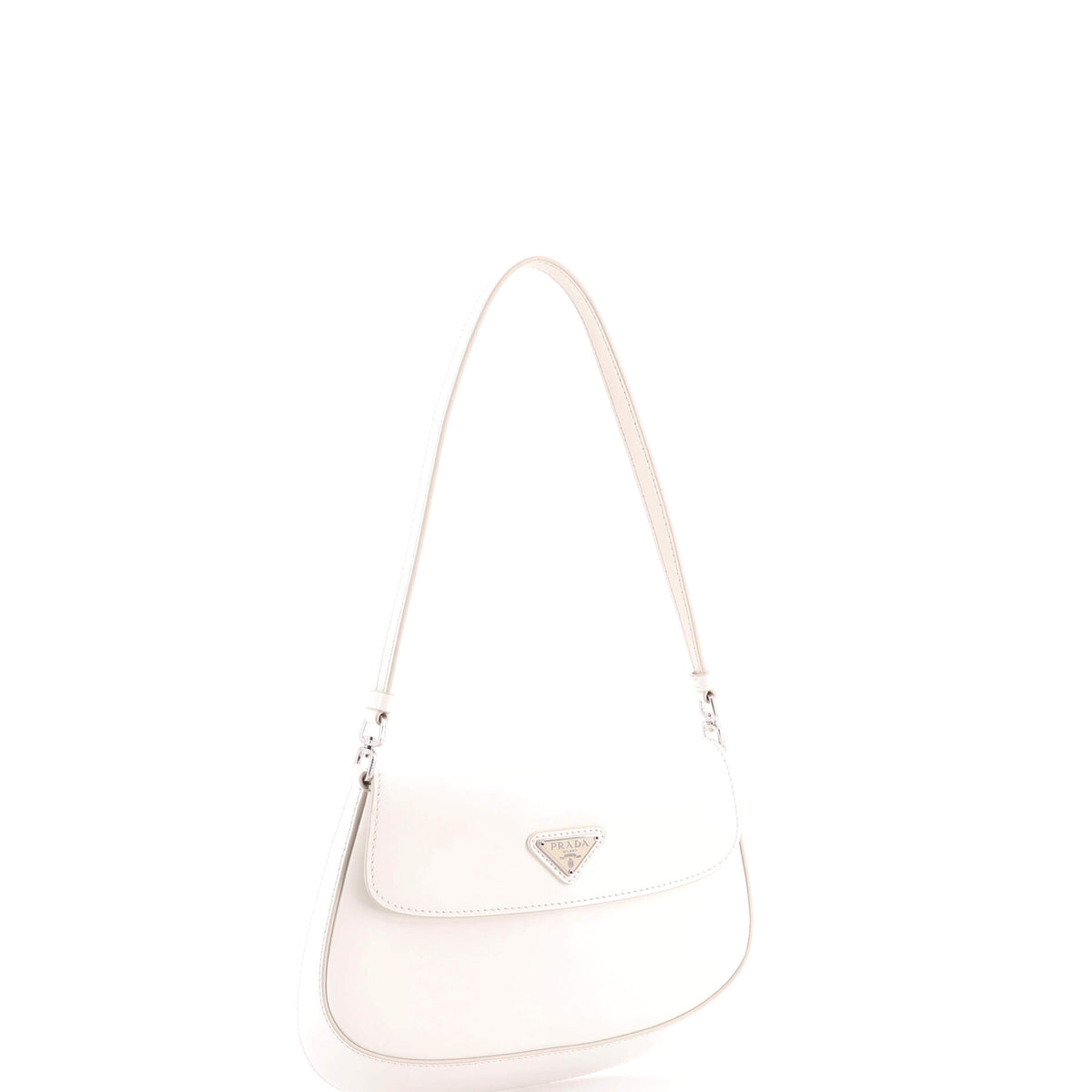 Prada Cleo Flap Shoulder Bag Spazzolato Leather Small
