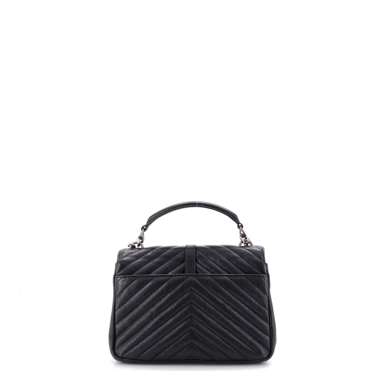 Saint Laurent Classic Monogram College Bag Matelasse Chevron Leather Medium
