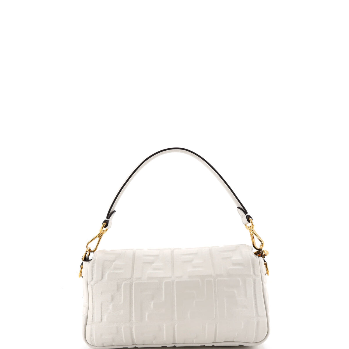 Fendi Baguette NM Bag Zucca Embossed Leather Medium