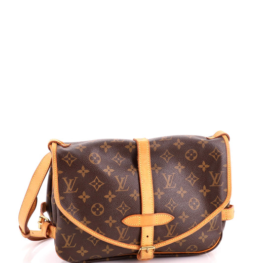 Louis Vuitton Saumur Handbag Monogram Canvas 30