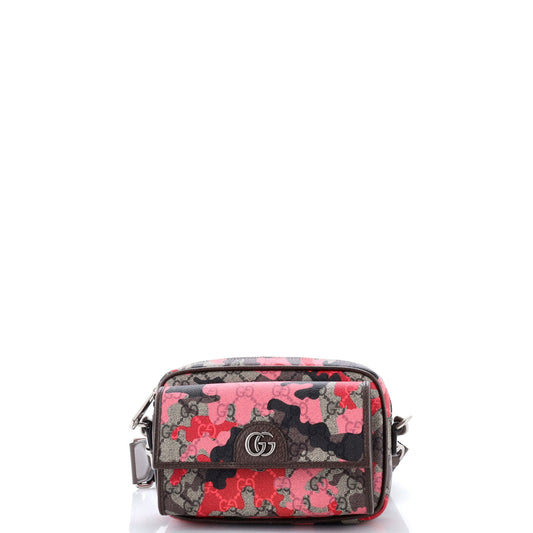 Gucci GG Front Pocket Crossbody Bag GG Camouflage Coated Canvas Mini