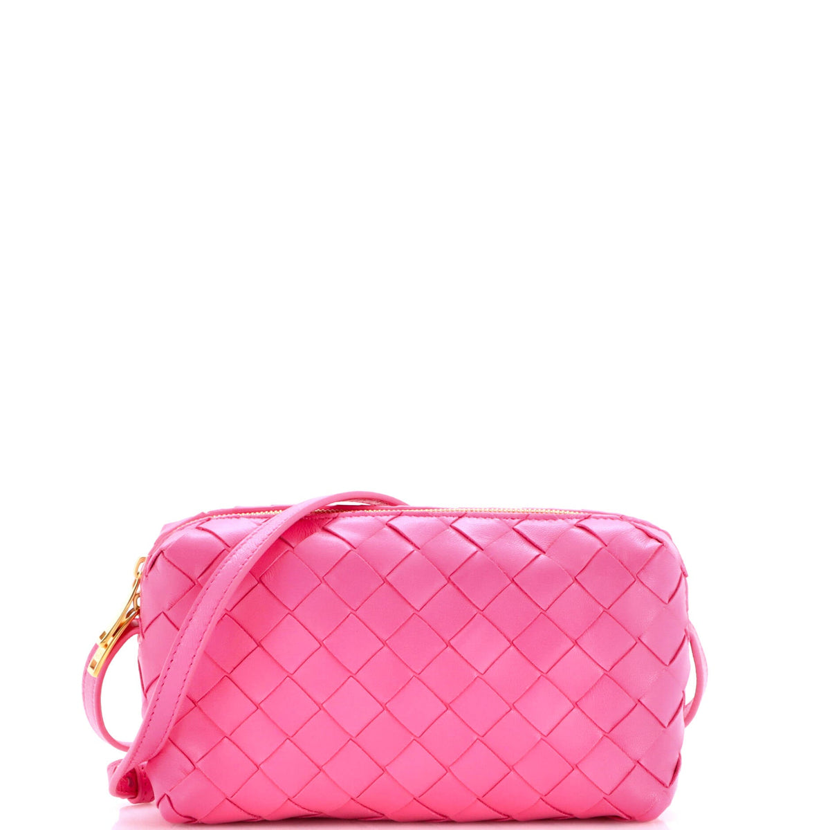 Bottega Veneta Zip Crossbody Bag Intrecciato Nappa Mini