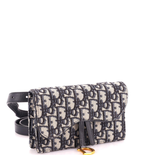 Christian Dior Saddle Rectangular Belt Bag Oblique Canvas