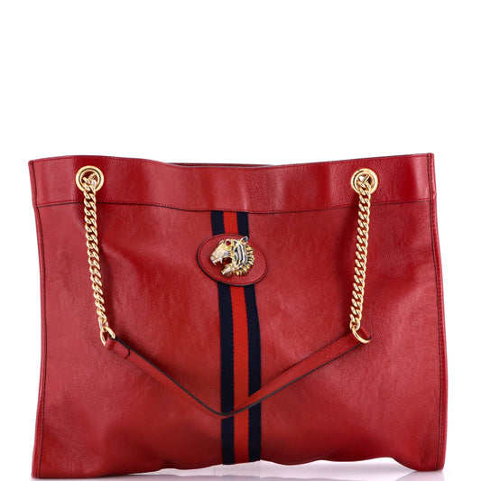 Gucci Rajah Chain Tote Leather Large
