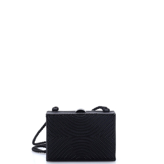 Chanel Box Frame Evening Bag Beaded Satin Small