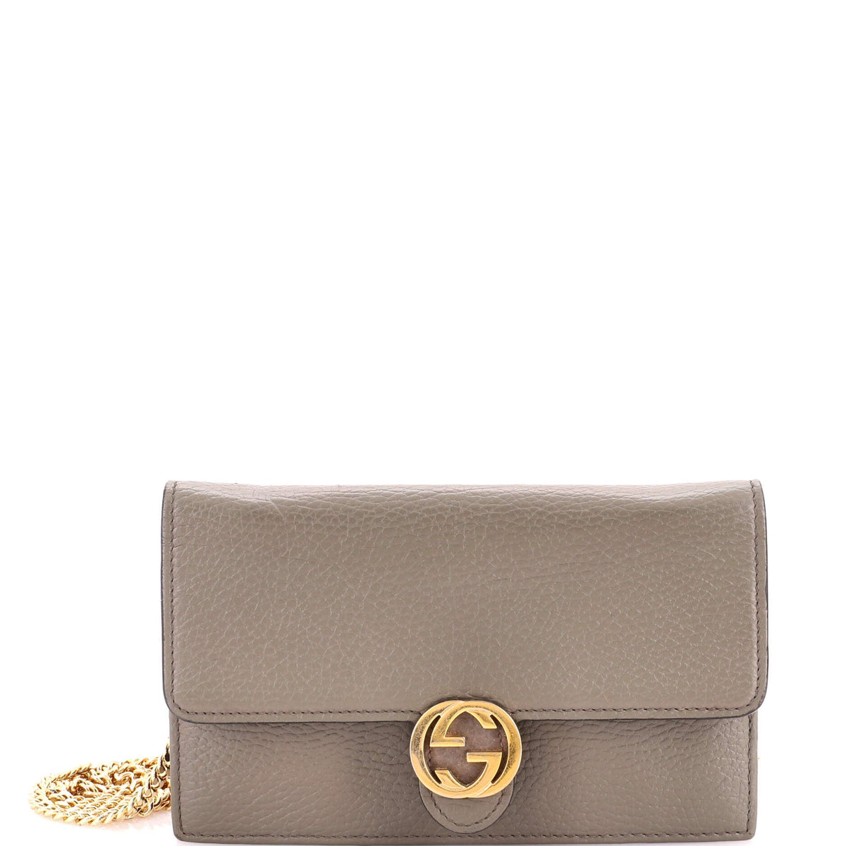 Gucci Interlocking Wallet on Chain Leather