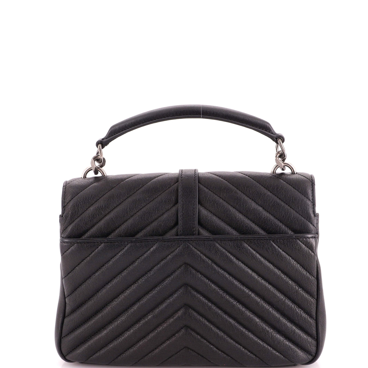 Saint Laurent Classic Monogram College Bag Matelasse Chevron Leather Medium