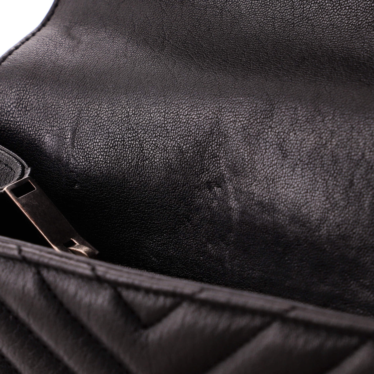 Saint Laurent Classic Monogram College Bag Matelasse Chevron Leather Medium