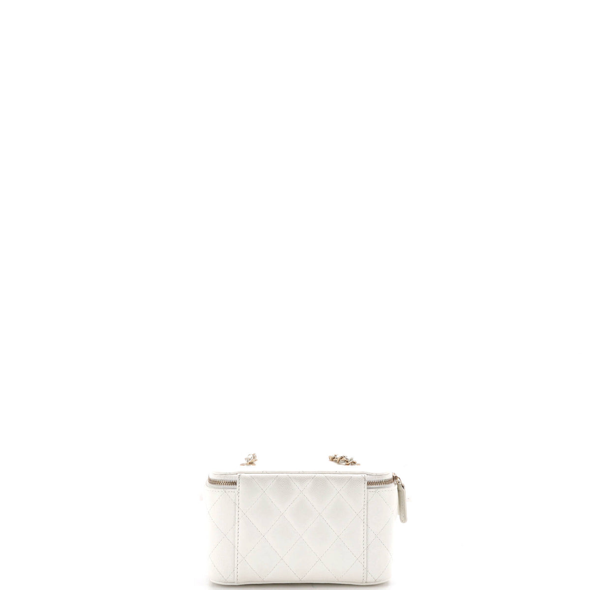 Chanel Classic Vanity Case with Chain Quilted Caviar Small