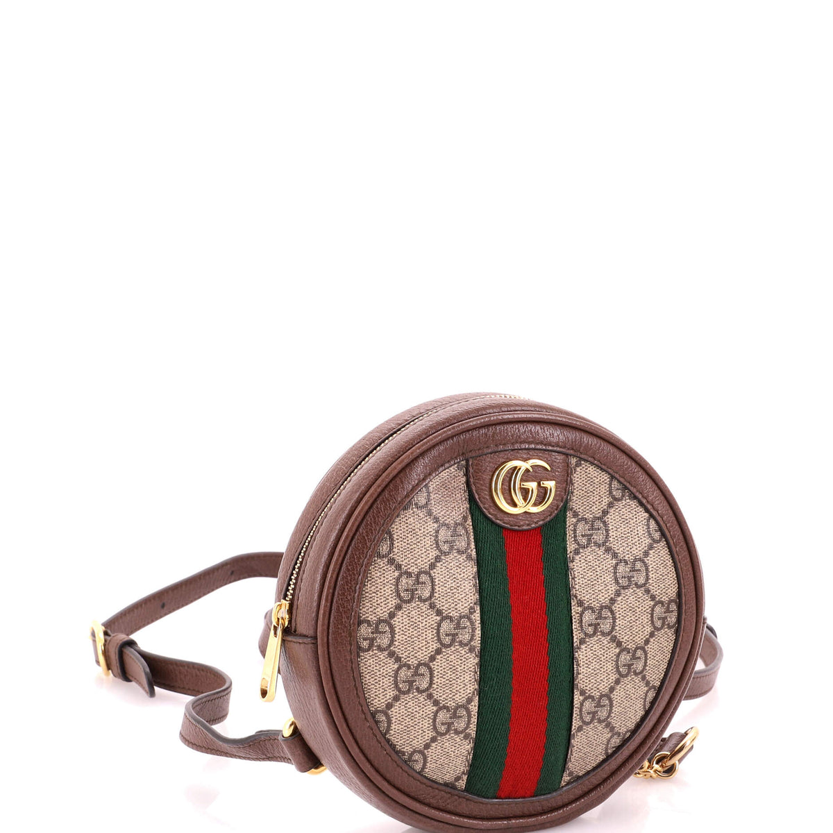 Gucci Ophidia Round Backpack GG Coated Canvas Mini